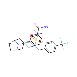 CN(C)S(=O)(=O)N(CCN1[C@H]2CC[C@@H]1C[C@H](c1cccc(C(N)=O)c1)C2)Cc1ccc(C(F)(F)F)cc1 ZINC001772576622