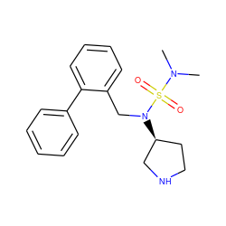 CN(C)S(=O)(=O)N(Cc1ccccc1-c1ccccc1)[C@H]1CCNC1 ZINC000040406705