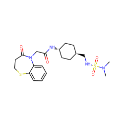 CN(C)S(=O)(=O)NC[C@H]1CC[C@H](NC(=O)CN2C(=O)CCSc3ccccc32)CC1 ZINC000253992227