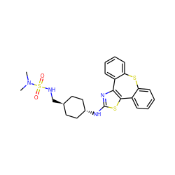 CN(C)S(=O)(=O)NC[C@H]1CC[C@H](Nc2nc3c(s2)-c2ccccc2Sc2ccccc2-3)CC1 ZINC000253991712