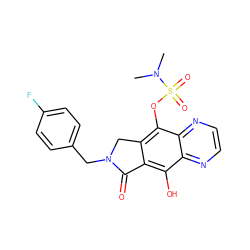 CN(C)S(=O)(=O)Oc1c2c(c(O)c3nccnc13)C(=O)N(Cc1ccc(F)cc1)C2 ZINC000035001643