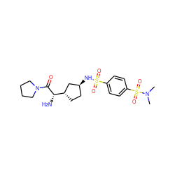 CN(C)S(=O)(=O)c1ccc(S(=O)(=O)N[C@H]2CC[C@H]([C@H](N)C(=O)N3CCCC3)C2)cc1 ZINC000027995511