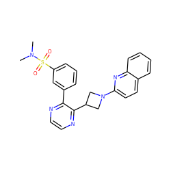 CN(C)S(=O)(=O)c1cccc(-c2nccnc2C2CN(c3ccc4ccccc4n3)C2)c1 ZINC000140113734