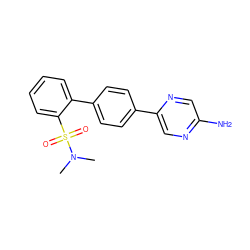 CN(C)S(=O)(=O)c1ccccc1-c1ccc(-c2cnc(N)cn2)cc1 ZINC000224794856