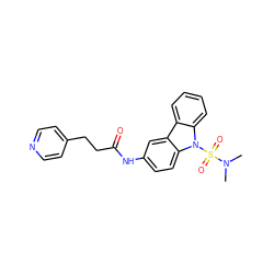 CN(C)S(=O)(=O)n1c2ccccc2c2cc(NC(=O)CCc3ccncc3)ccc21 ZINC000027103428