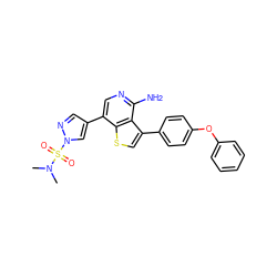 CN(C)S(=O)(=O)n1cc(-c2cnc(N)c3c(-c4ccc(Oc5ccccc5)cc4)csc23)cn1 ZINC000473110908