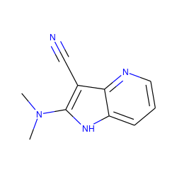 CN(C)c1[nH]c2cccnc2c1C#N ZINC000013490309