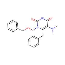 CN(C)c1c(Cc2ccccc2)n(COCc2ccccc2)c(=O)[nH]c1=O ZINC000084724300