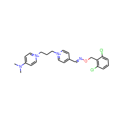 CN(C)c1cc[n+](CCC[n+]2ccc(/C=N/OCc3c(Cl)cccc3Cl)cc2)cc1 ZINC000013601054