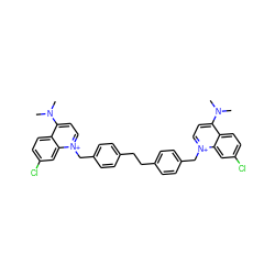 CN(C)c1cc[n+](Cc2ccc(CCc3ccc(C[n+]4ccc(N(C)C)c5ccc(Cl)cc54)cc3)cc2)c2cc(Cl)ccc12 ZINC000028477439