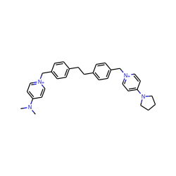 CN(C)c1cc[n+](Cc2ccc(CCc3ccc(C[n+]4ccc(N5CCCC5)cc4)cc3)cc2)cc1 ZINC000103262562