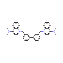 CN(C)c1cc[n+](Cc2cccc(-c3cccc(C[n+]4ccc(N(C)C)c5ccccc54)c3)c2)c2ccccc12 ZINC000013643624