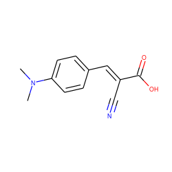 CN(C)c1ccc(/C=C(\C#N)C(=O)O)cc1 ZINC000000130232