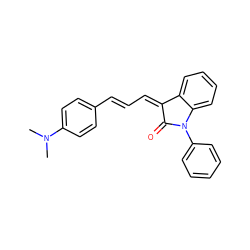 CN(C)c1ccc(/C=C/C=C2\C(=O)N(c3ccccc3)c3ccccc32)cc1 ZINC000474605022