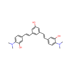 CN(C)c1ccc(/C=C/c2cc(O)cc(/C=C/c3ccc(N(C)C)c(O)c3)c2)cc1O ZINC000084711364