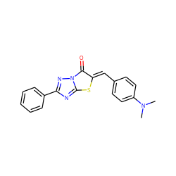 CN(C)c1ccc(/C=c2\sc3nc(-c4ccccc4)nn3c2=O)cc1 ZINC000013147490