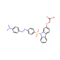 CN(C)c1ccc(/N=N/c2ccc(S(=O)(=O)n3c4ccccc4c4ccc(OCC(=O)O)cc43)cc2)cc1 ZINC000049775232