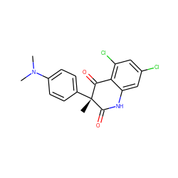 CN(C)c1ccc([C@@]2(C)C(=O)Nc3cc(Cl)cc(Cl)c3C2=O)cc1 ZINC000028978530