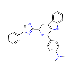 CN(C)c1ccc([C@@H]2N[C@H](c3nc(-c4ccccc4)c[nH]3)Cc3c2[nH]c2ccccc32)cc1 ZINC000026816281