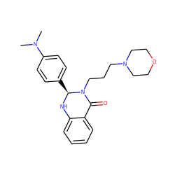 CN(C)c1ccc([C@@H]2Nc3ccccc3C(=O)N2CCCN2CCOCC2)cc1 ZINC000020432033