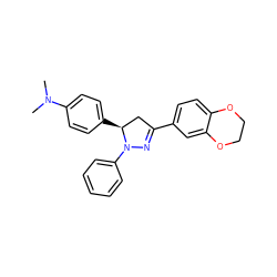 CN(C)c1ccc([C@H]2CC(c3ccc4c(c3)OCCO4)=NN2c2ccccc2)cc1 ZINC000653912922