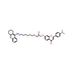 CN(C)c1ccc(-c2cc(=O)c3ccc(OCC(=O)NCCCCCCCCNc4c5c(nc6ccccc46)CCCC5)cc3o2)cc1 ZINC001772599127