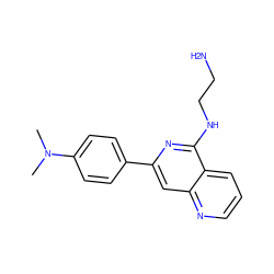 CN(C)c1ccc(-c2cc3ncccc3c(NCCN)n2)cc1 ZINC000013489149