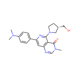 CN(C)c1ccc(-c2cc3ncn(C)c(=O)c3c(N3CC[C@H](CO)C3)n2)cc1 ZINC000115625686