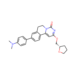 CN(C)c1ccc(-c2ccc3c(c2)CCn2c-3cc(OC[C@@H]3CCCO3)nc2=O)cc1 ZINC000209704714