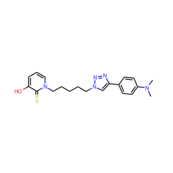 CN(C)c1ccc(-c2cn(CCCCCn3cccc(O)c3=S)nn2)cc1 ZINC000103255713