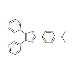 CN(C)c1ccc(-c2nc(-c3ccccc3)c(-c3ccccc3)[nH]2)cc1 ZINC000001672243