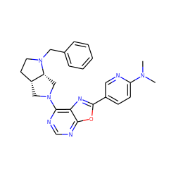 CN(C)c1ccc(-c2nc3c(N4C[C@@H]5CCN(Cc6ccccc6)[C@@H]5C4)ncnc3o2)cn1 ZINC000028113196