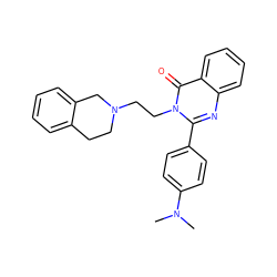 CN(C)c1ccc(-c2nc3ccccc3c(=O)n2CCN2CCc3ccccc3C2)cc1 ZINC000013438243