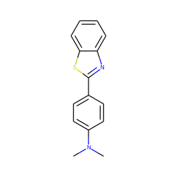 CN(C)c1ccc(-c2nc3ccccc3s2)cc1 ZINC000000019636