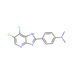 CN(C)c1ccc(-c2nc3ncc(Cl)c(Cl)c3[nH]2)cc1 ZINC000028824603