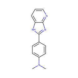 CN(C)c1ccc(-c2nc3ncccc3[nH]2)cc1 ZINC000028824586