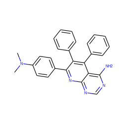 CN(C)c1ccc(-c2nc3ncnc(N)c3c(-c3ccccc3)c2-c2ccccc2)cc1 ZINC000013529834