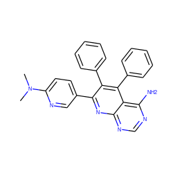 CN(C)c1ccc(-c2nc3ncnc(N)c3c(-c3ccccc3)c2-c2ccccc2)cn1 ZINC000013529849