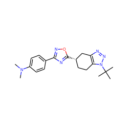 CN(C)c1ccc(-c2noc([C@H]3CCc4c(nnn4C(C)(C)C)C3)n2)cc1 ZINC000653753005