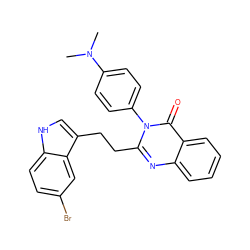 CN(C)c1ccc(-n2c(CCc3c[nH]c4ccc(Br)cc34)nc3ccccc3c2=O)cc1 ZINC000013821558