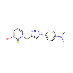 CN(C)c1ccc(-n2cc(Cn3cccc(O)c3=S)nn2)cc1 ZINC000095591394