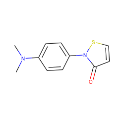 CN(C)c1ccc(-n2sccc2=O)cc1 ZINC000034428369