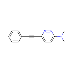 CN(C)c1ccc(C#Cc2ccccc2)nn1 ZINC000034146377