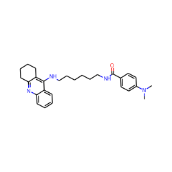 CN(C)c1ccc(C(=O)NCCCCCCNc2c3c(nc4ccccc24)CCCC3)cc1 ZINC000473111400