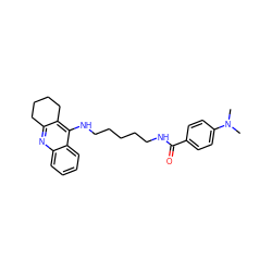 CN(C)c1ccc(C(=O)NCCCCCNc2c3c(nc4ccccc24)CCCC3)cc1 ZINC000473096790