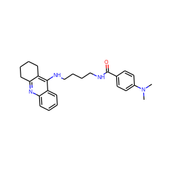 CN(C)c1ccc(C(=O)NCCCCNc2c3c(nc4ccccc24)CCCC3)cc1 ZINC000473092274