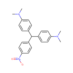 CN(C)c1ccc(C(c2ccc(N(C)C)cc2)c2ccc([N+](=O)[O-])cc2)cc1 ZINC000003953810