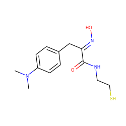 CN(C)c1ccc(C/C(=N\O)C(=O)NCCS)cc1 ZINC000044091405