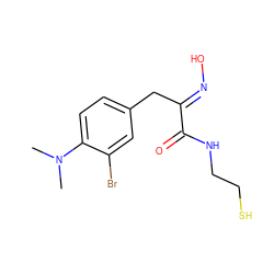 CN(C)c1ccc(C/C(=N\O)C(=O)NCCS)cc1Br ZINC000044091408