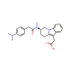 CN(C)c1ccc(CC(=O)N(C)[C@@H]2CCc3c(CC(=O)O)c4ccccc4n3C2)cc1 ZINC000071333399